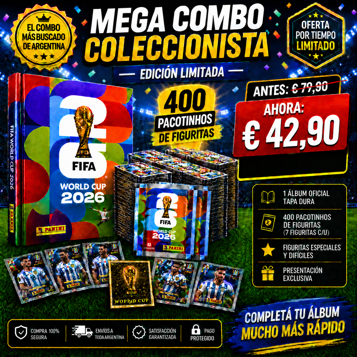 Álbum Del Mundial 2026 Nuevo + 150 Sobres de Figuritas