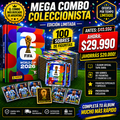 Álbum Del Mundial 2026 Nuevo + 100 Sobres de Figuritas